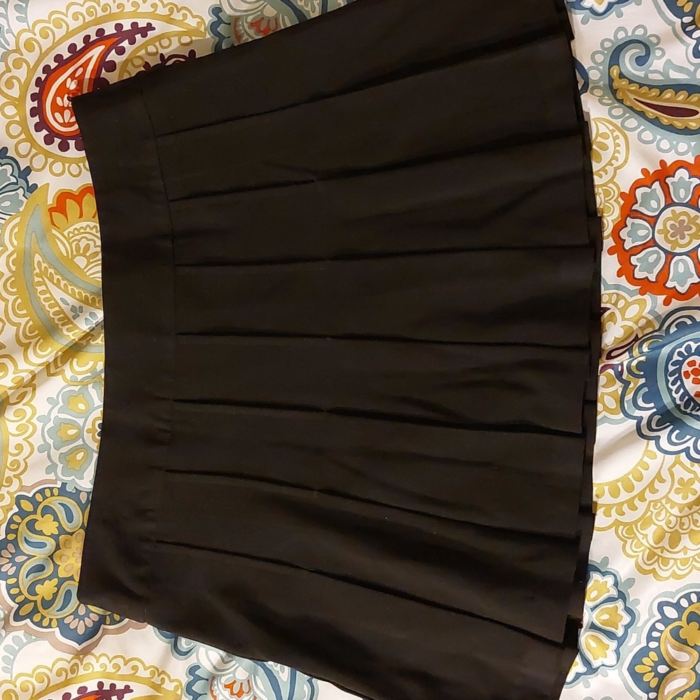 Schoolgirl black pleated micro mini skirt